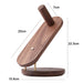 Solid Wood Hair Dryer Storage Bracket For Dyson Black Walnut