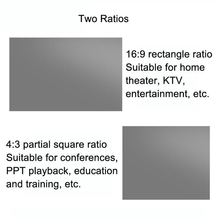 72 Folding Anti-light Projection Curtain - 16 9 159x90cm