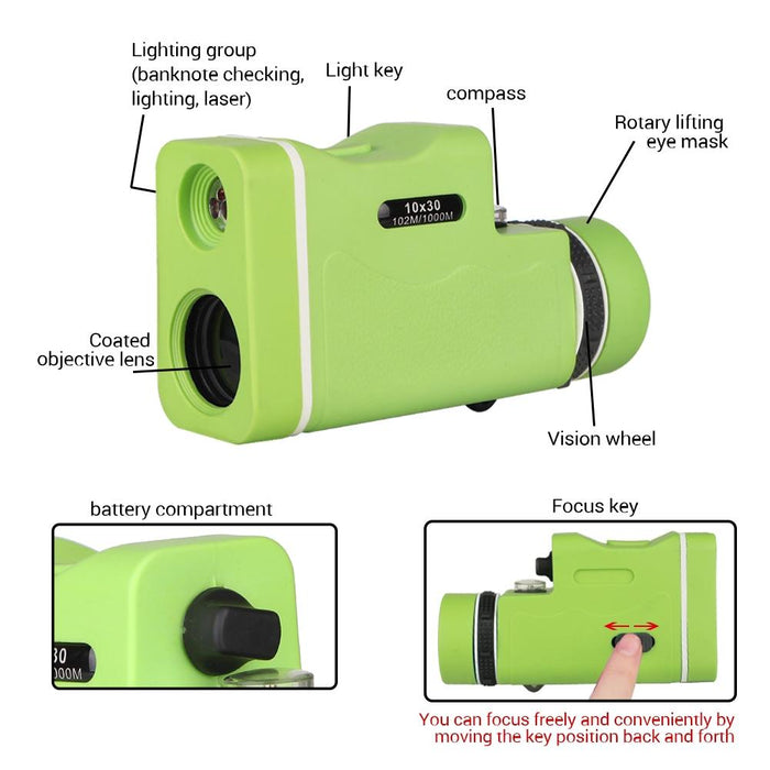 10x High List Binoculars with Infrared Light - Colourful
