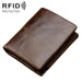 Rfid Genuine Leather Tri Fold Mens Wallet