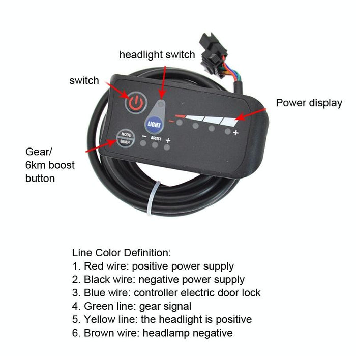 S810h Electric Bicycle Scooter Instrument Display