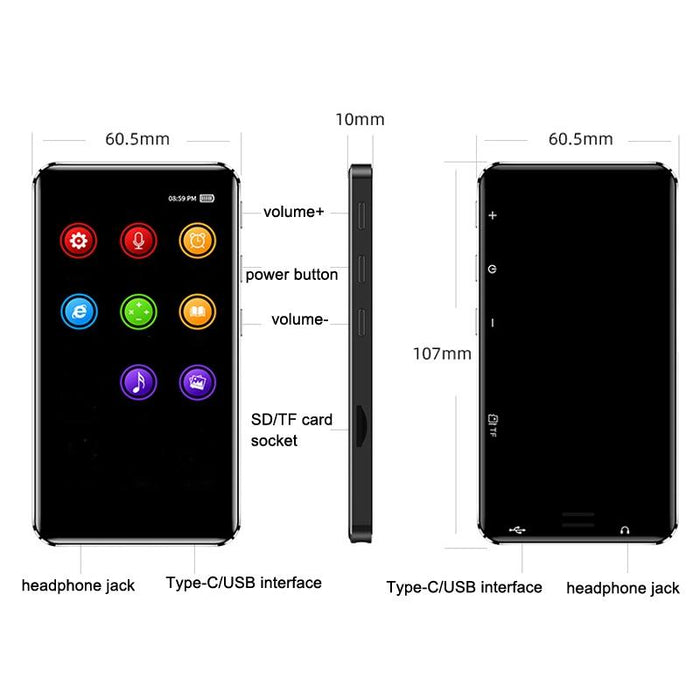 Wifi Game E-Book Touch Screen Bluetooth Mini Tablet Mp3 / Mp4 / Mp5 Tf Capacity 128Gb