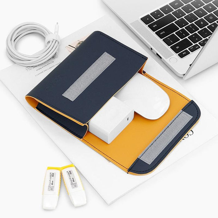 Bn-Q009 Small Leather Mouse Charger Storage Bag