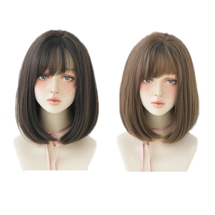 Realistic Tea Medium Length Wig 36Cm