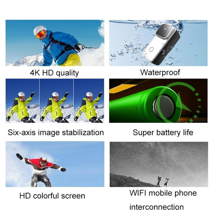 C200 4K Face Recognition Wifi Anti-Shake Outdoor Cycling Waterproof Sports Camera