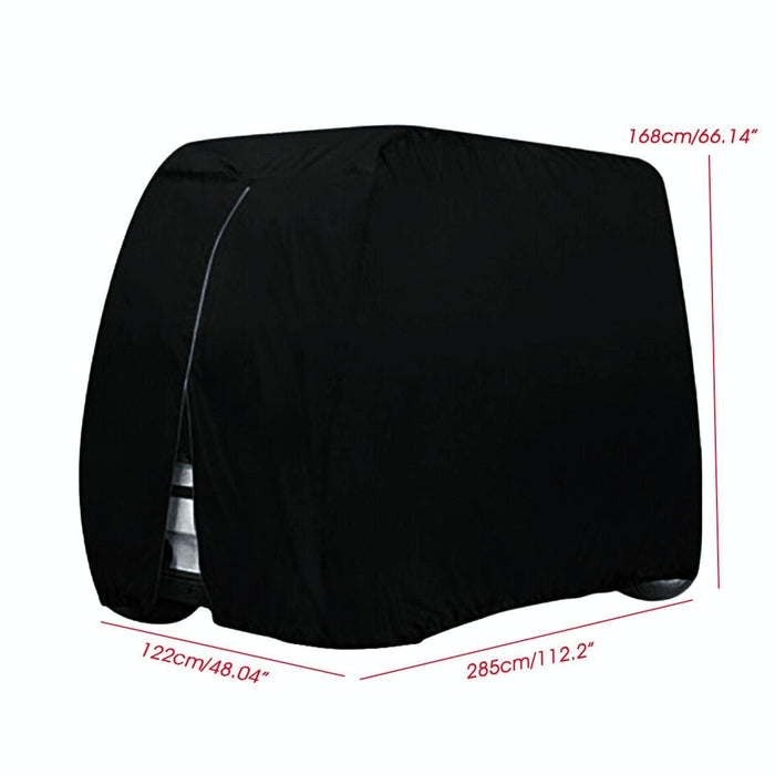 Waterproof Golf Cart Cover - 242 x 122 168 Cm - Black