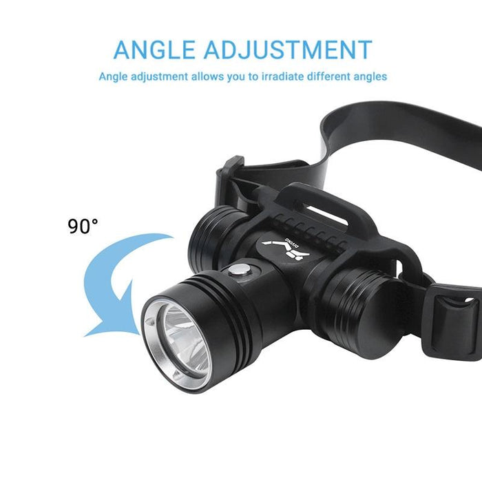 60M Underwater Headlamp For Scuba Diving