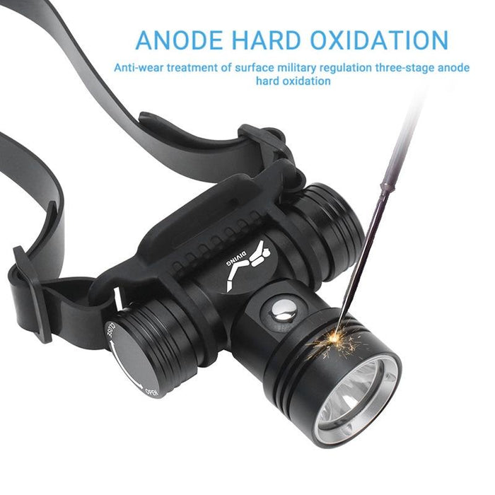 60M Underwater Headlamp For Scuba Diving