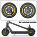 10 Inch Electric Scooter Front Wheel Tubeless For Ninebot