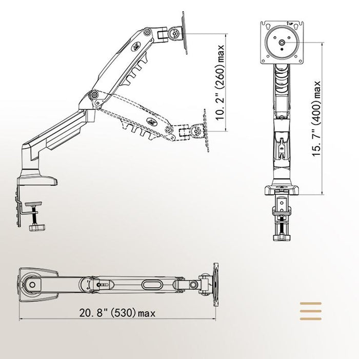 F80 17-30 Inch Tv Monitor Up And Down Lift Bracket Black