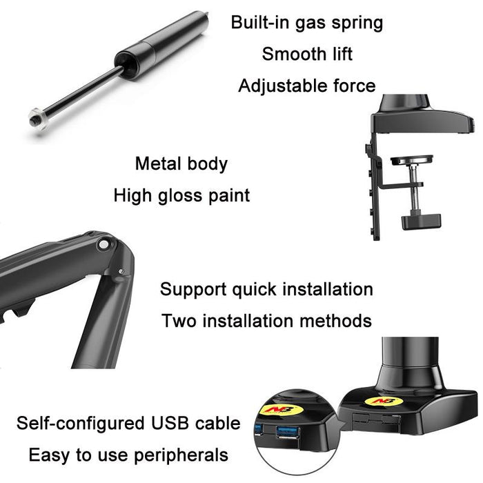 F80 17-30 Inch Tv Monitor Up And Down Lift Bracket Black