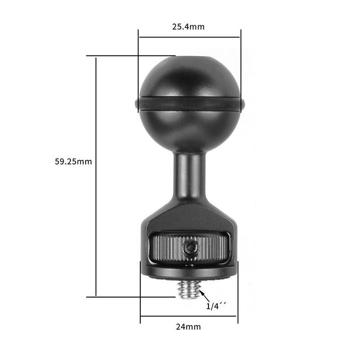 2.5cm Ball Head Clip For Action Camera And Underwater Video