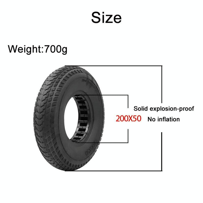 8 Inch Hollow Solid Rubber Tire For Xiaomi Scooter