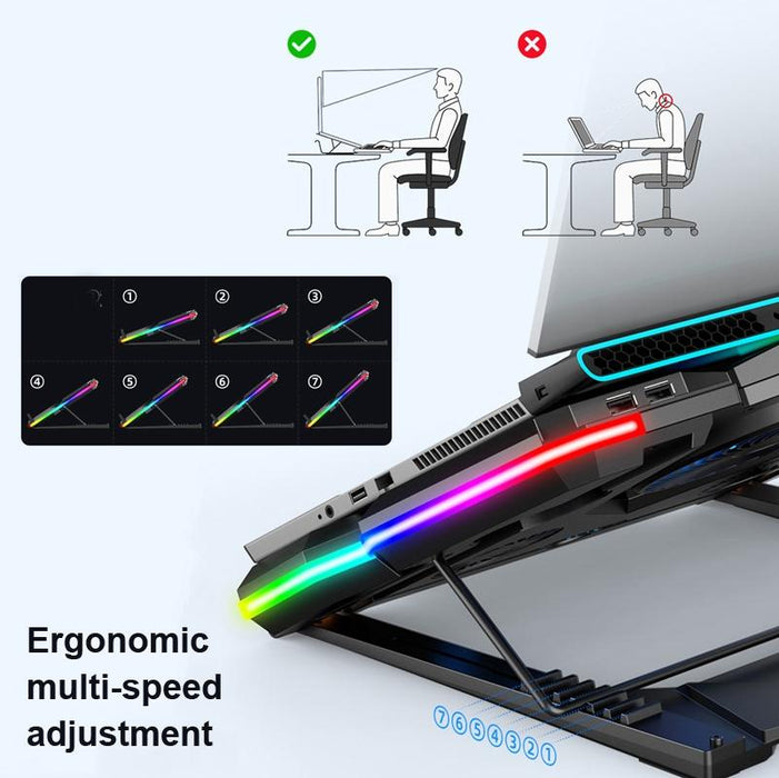 5 Fan Laptop Cooler With Usb Ports Basic Edition