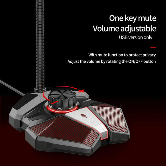 Jk Omni-Directional Pick-Up Microphone Built-In Sound Card Flexible Gaming Mic