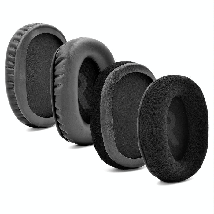 1 Pair Memory Foam Earpads For Logitech Logitech G Pro/G Pro X Black Protein Leather