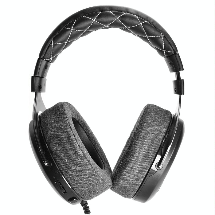 2Pcs Earmuffs Earpads For Corsair Hs50 Pro Hs60 Pro Hs70 Pro Gray Linen & Leather