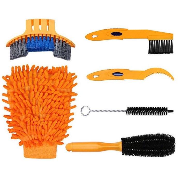 6-In-1 Bike Chain Cleaning Kit Brush Tool