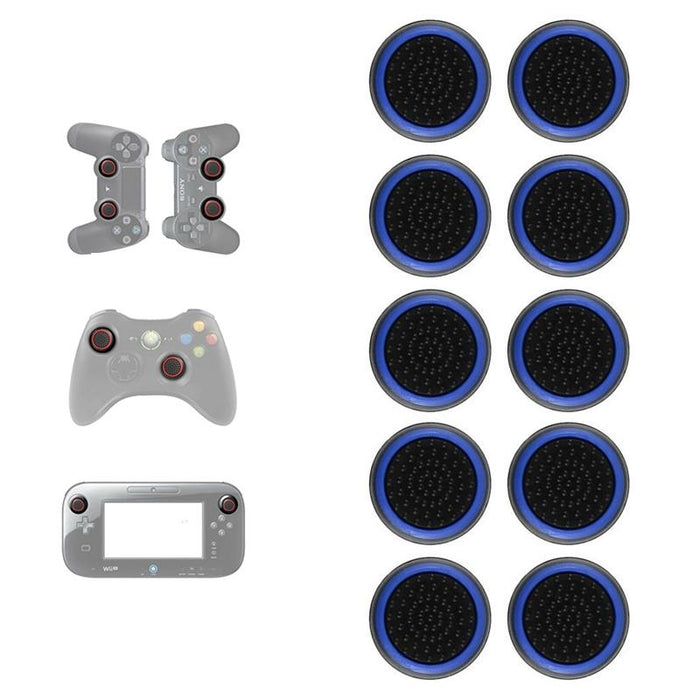 10 Pcs Gamepad Silicone Luminous Button Cap Rocker Cap For Ps5/Ps4/Ps3/One/360/Pro/Series X/S