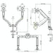 Computer Monitor Desktop Double Screen Air Pressure Lifting