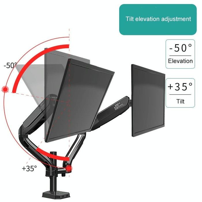 Computer Monitor Desktop Double Screen Air Pressure Lifting