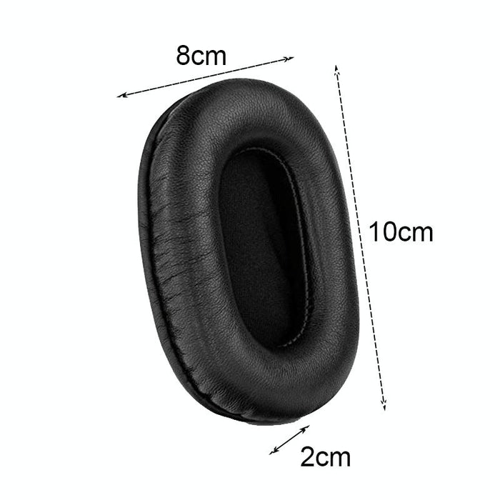 2 Pcs Headset Sponge Earmuffs For Sony Mdr-7506 / V6 / 900St - Black Stitching