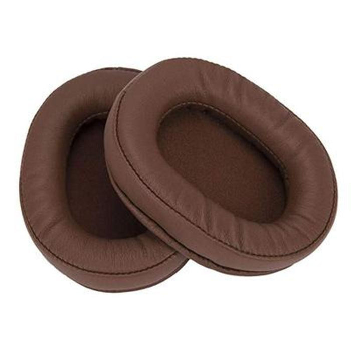 2 Pcs Headset Sponge Earmuffs For Sony Mdr-7506 / V6 / 900St - Brown Stitching