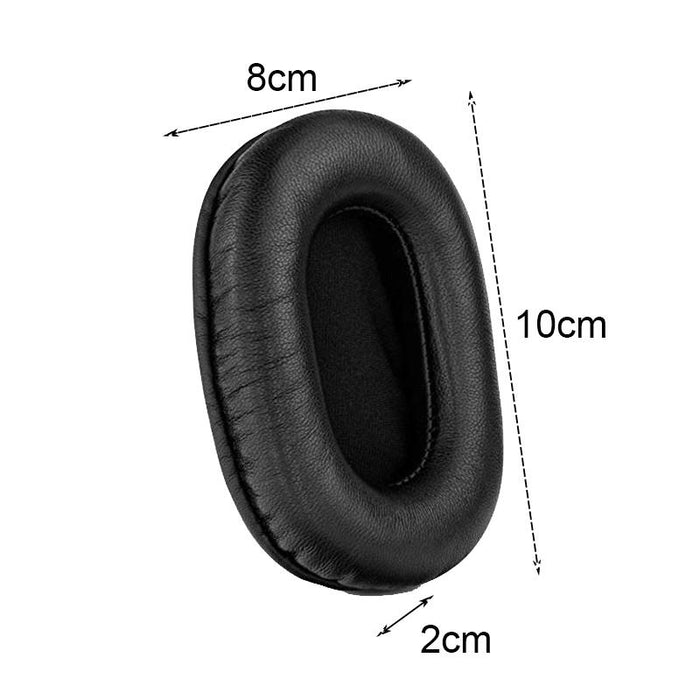 2 Pcs Headset Sponge Earmuffs For Sony Mdr-7506 / V6 / 900St - Brown Stitching