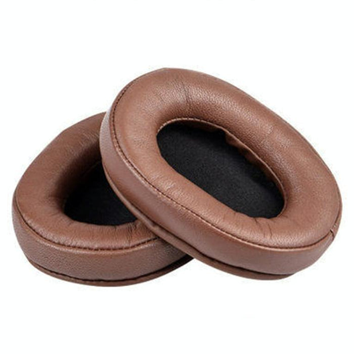 2 Pcs Headset Sponge Earmuffs For Sony Mdr-7506 / V6 / 900St - Brown Lambskin