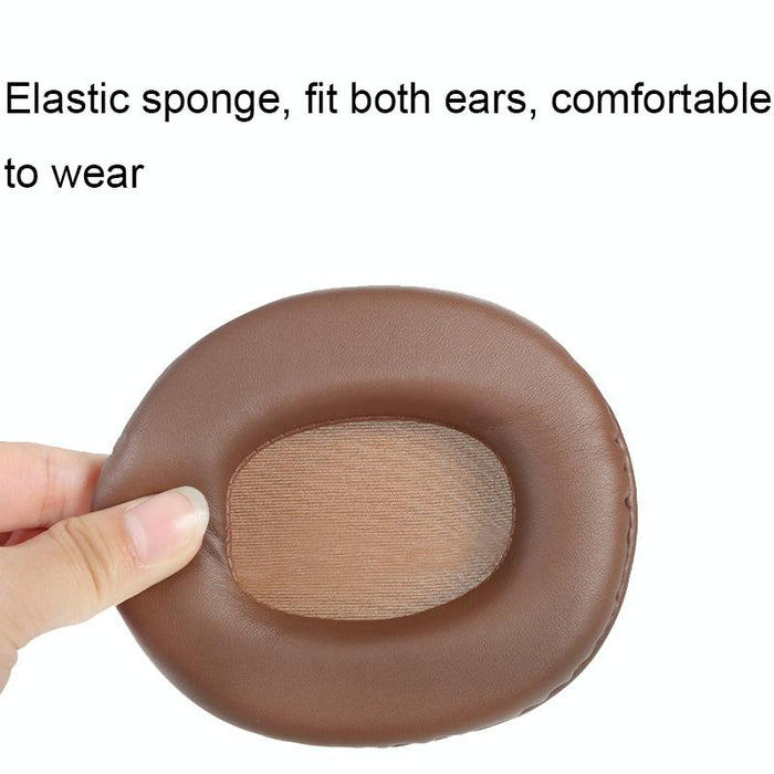 2 Pcs Headset Sponge Earmuffs For Sony Mdr-7506 / V6 / 900St - Brown Lambskin