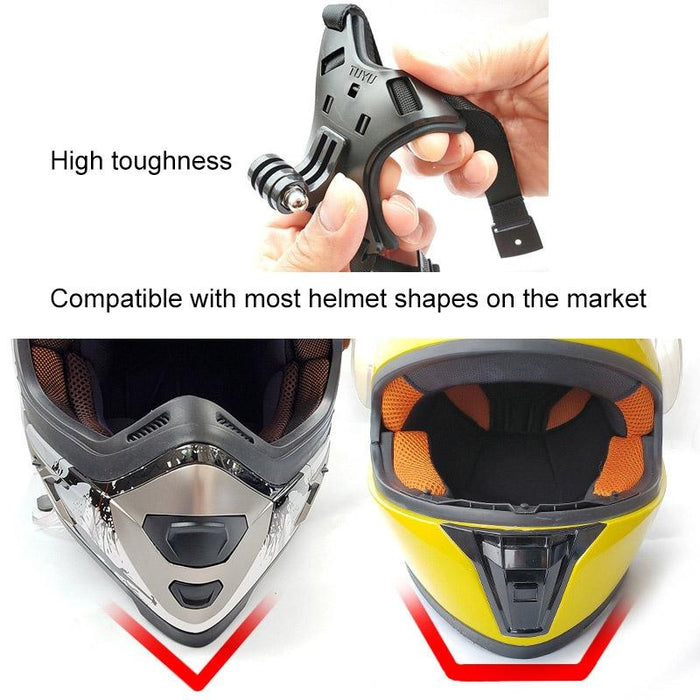 Tuyu Motorcycle Helmet Chin Action Camera Mobile Phone