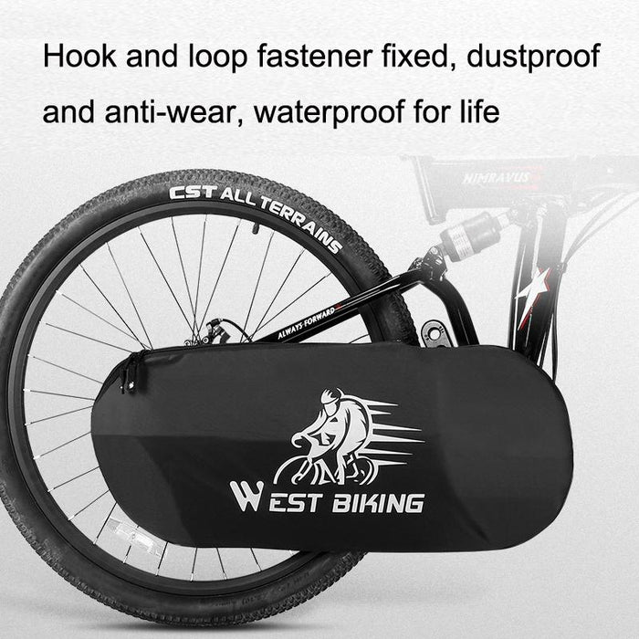 Black Bicycle Chain Cover For Crankset Protection