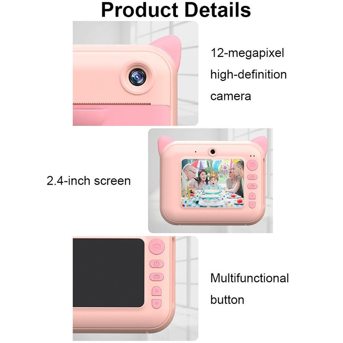 Cp01 2.4 Inch Hd Screen Kids Toy Thermal Printing Camera No Memory Card