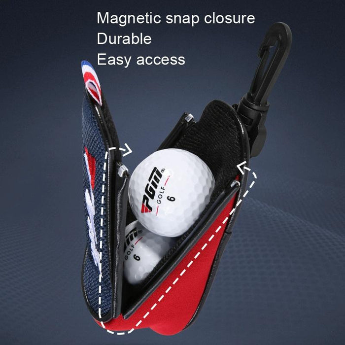 Lightweight Magnetic Golf Ball Bag - Black