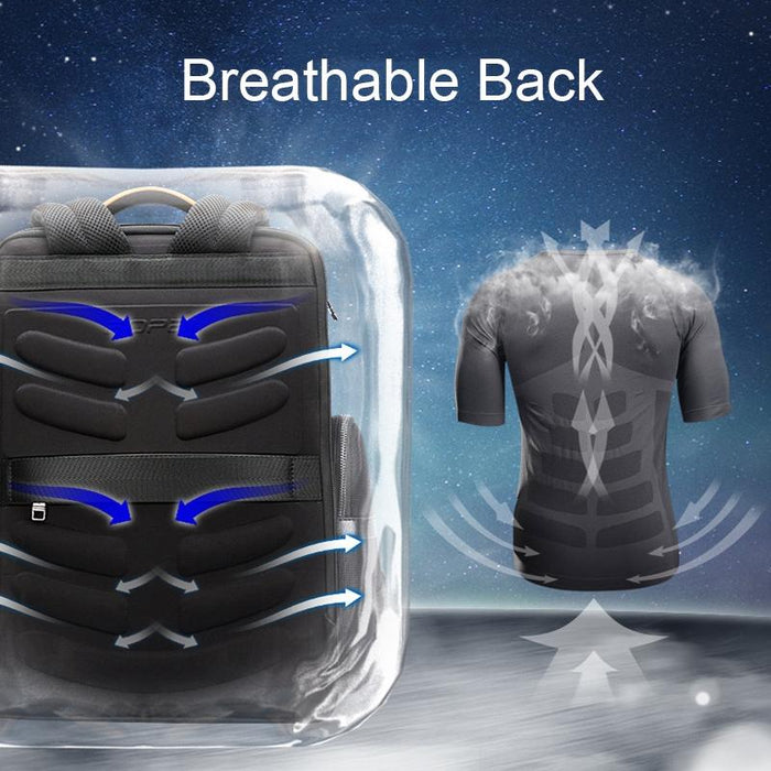 Black Multifunctional Anti-theft Laptop Backpack with Usb