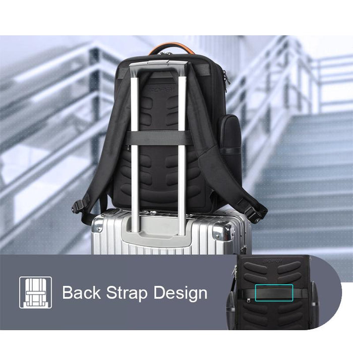 Black Multifunctional Anti-theft Laptop Backpack with Usb
