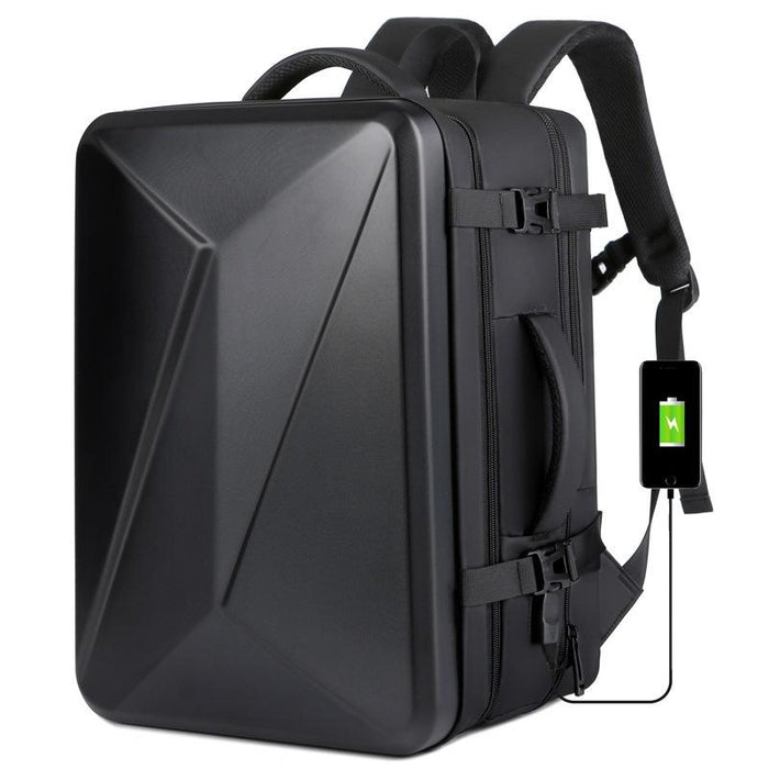 Waterproof Expandable Hard Shell Backpack with Usb Charging