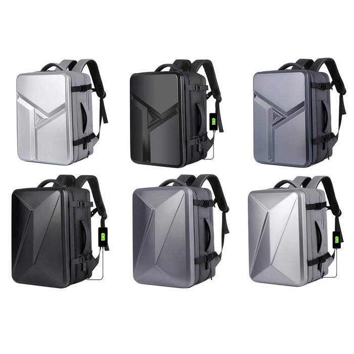 Waterproof Expandable Hard Shell Backpack with Usb Charging