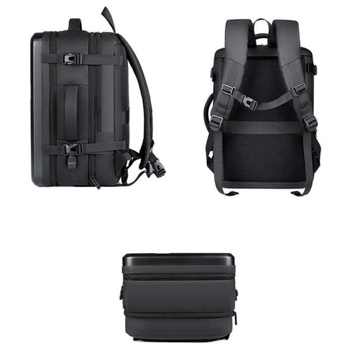 Waterproof Expandable Hard Shell Backpack with Usb Charging
