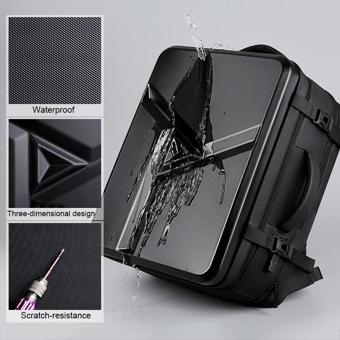 Waterproof Expandable Hard Shell Backpack with Usb Charging