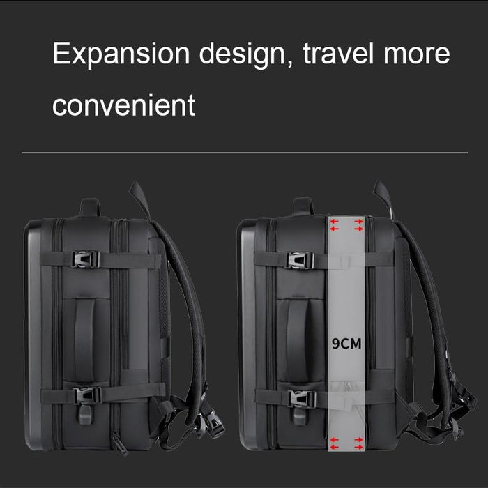 Waterproof Expandable Hard Shell Backpack with Usb Charging