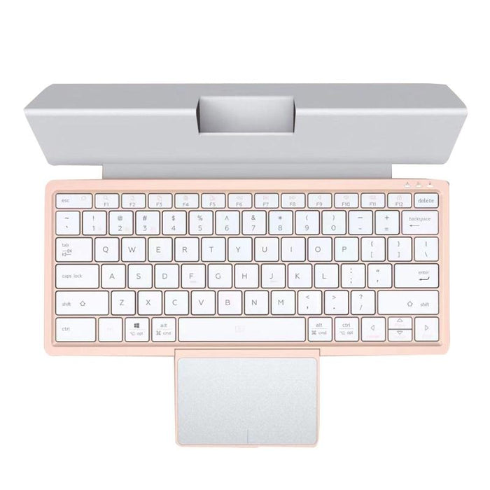 78-Key Portable Bluetooth Keypad With Hidden Touchpad & Pu Leather