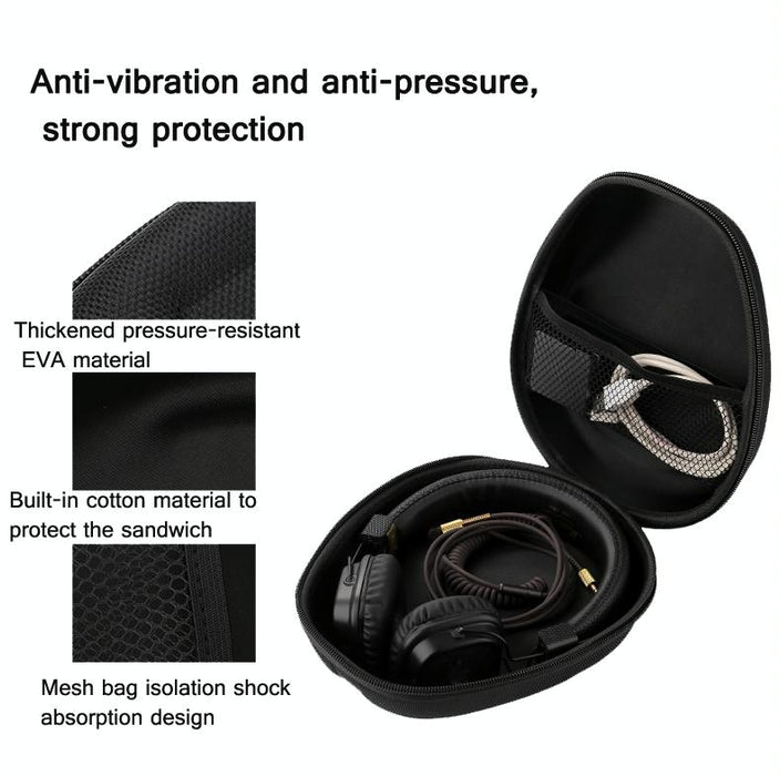 Universal Headphone Organizer Headphone Storage Bag Without Carabiner Black