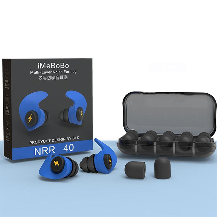 Black Soundproof Sleep Earplugs Noise Reduction