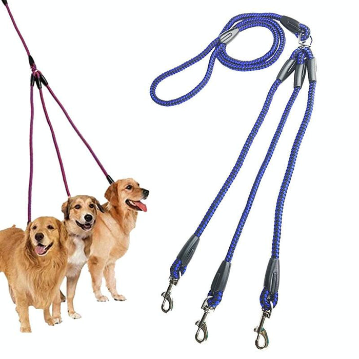 140Cm 3-In-1 Dog Walking Leash - Multi-Head Rope