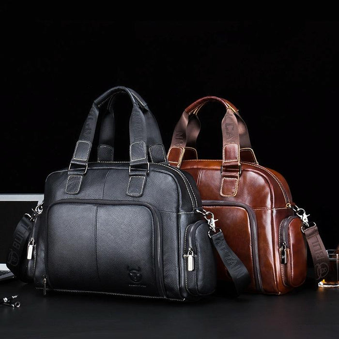 Large Capacity Leather Crossbody Travel Bag