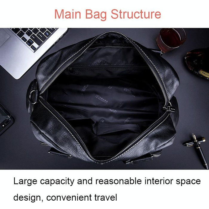 Large Capacity Leather Crossbody Travel Bag