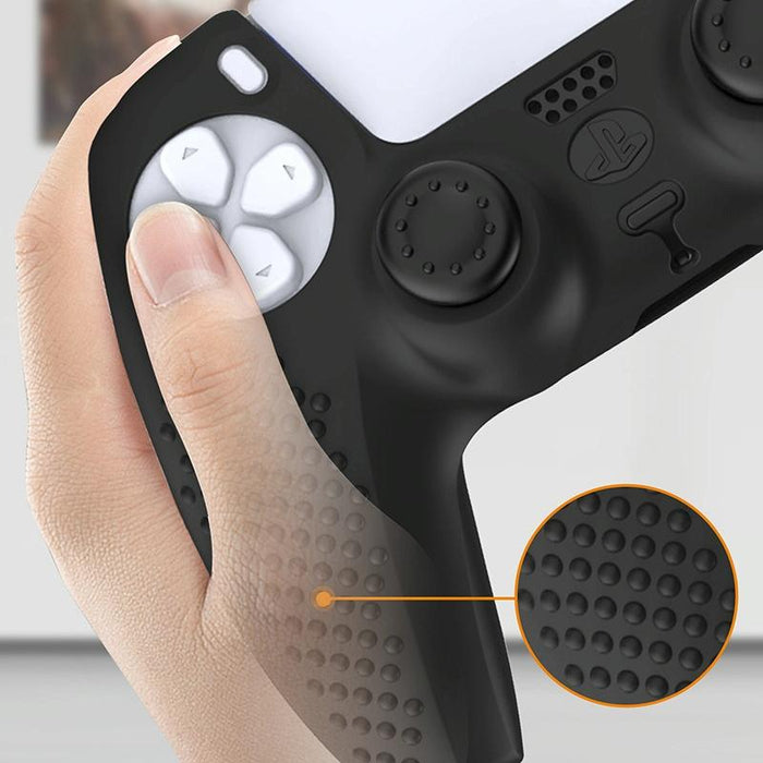 For Ps5 Game Controller Joystick Cap Silicone Protective Cover Kit Dustproof Case Black Polka Dots