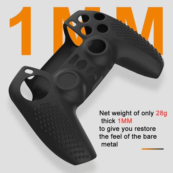 For Ps5 Game Controller Joystick Cap Silicone Protective Cover Kit Dustproof Case Black Polka Dots