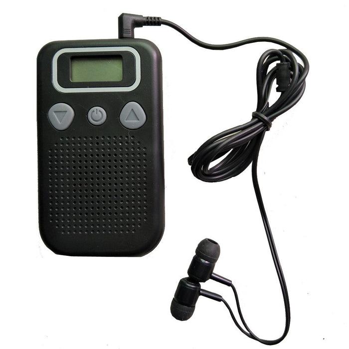 Black In Ear Hearing Amplifier Battery Powered